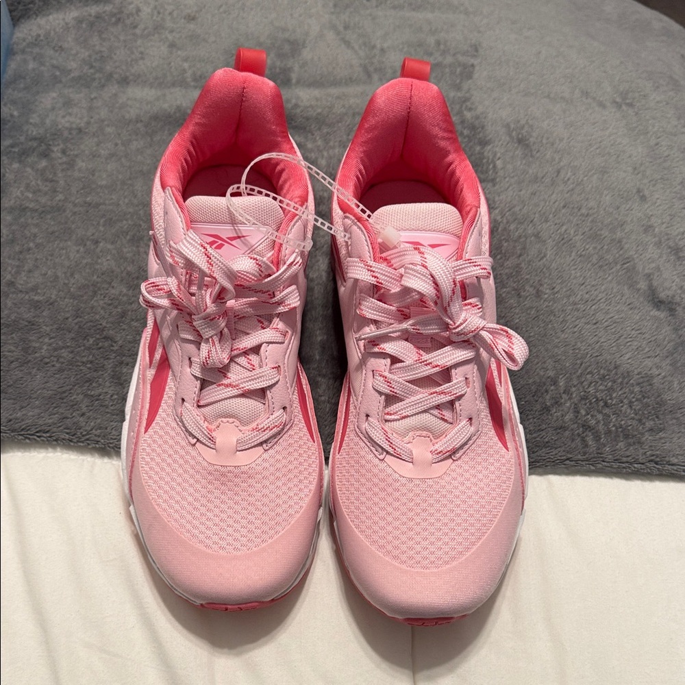 Reebok Women's Pink Lace-Up Sneakers